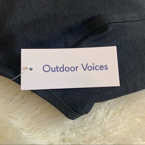 Outdoor Voices Athena Crop Top in Charcoal - Picture 12 of 15